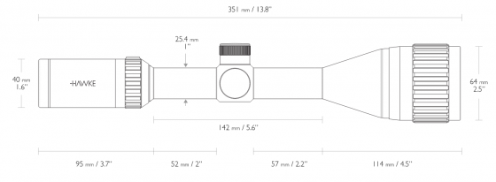 Оптический прицел Hawke Vantage IR 3-9x50 AO Mil-Dot с подсветкой (14232)