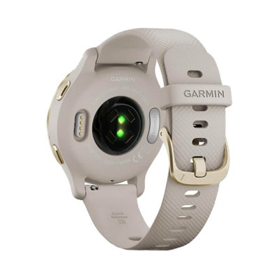 Часы Garmin Venu 2S песочного цвета с золотистым безелем