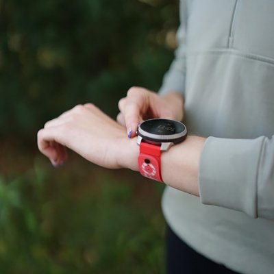 Силиконовый ремешок SUUNTO Athletic 5 22 мм Lava Red S+M красный